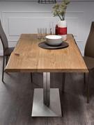 Elvis living room table in wood and metal by Cattelan in the version with debarked edges