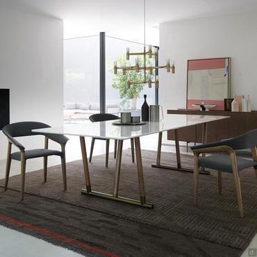 Rectangular trestle table Pipe