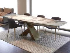 Gorgeous polished ceramic glass top with matching side extensions. Gold beauty finish