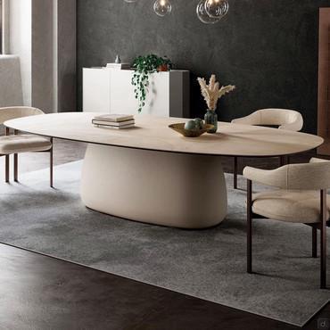 Table with large central base Botero by Cattelan