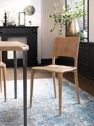 Detail of the Blue oxidised steel legs combined with the 4 cm thick solid Alaska oak straight-edged top