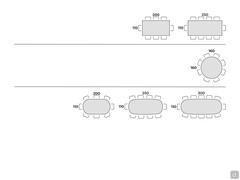 Bon Bon table - Table seats scheme
