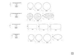 Janus table - plans and dimensions of wooden, crystalart and spatulated clay tops