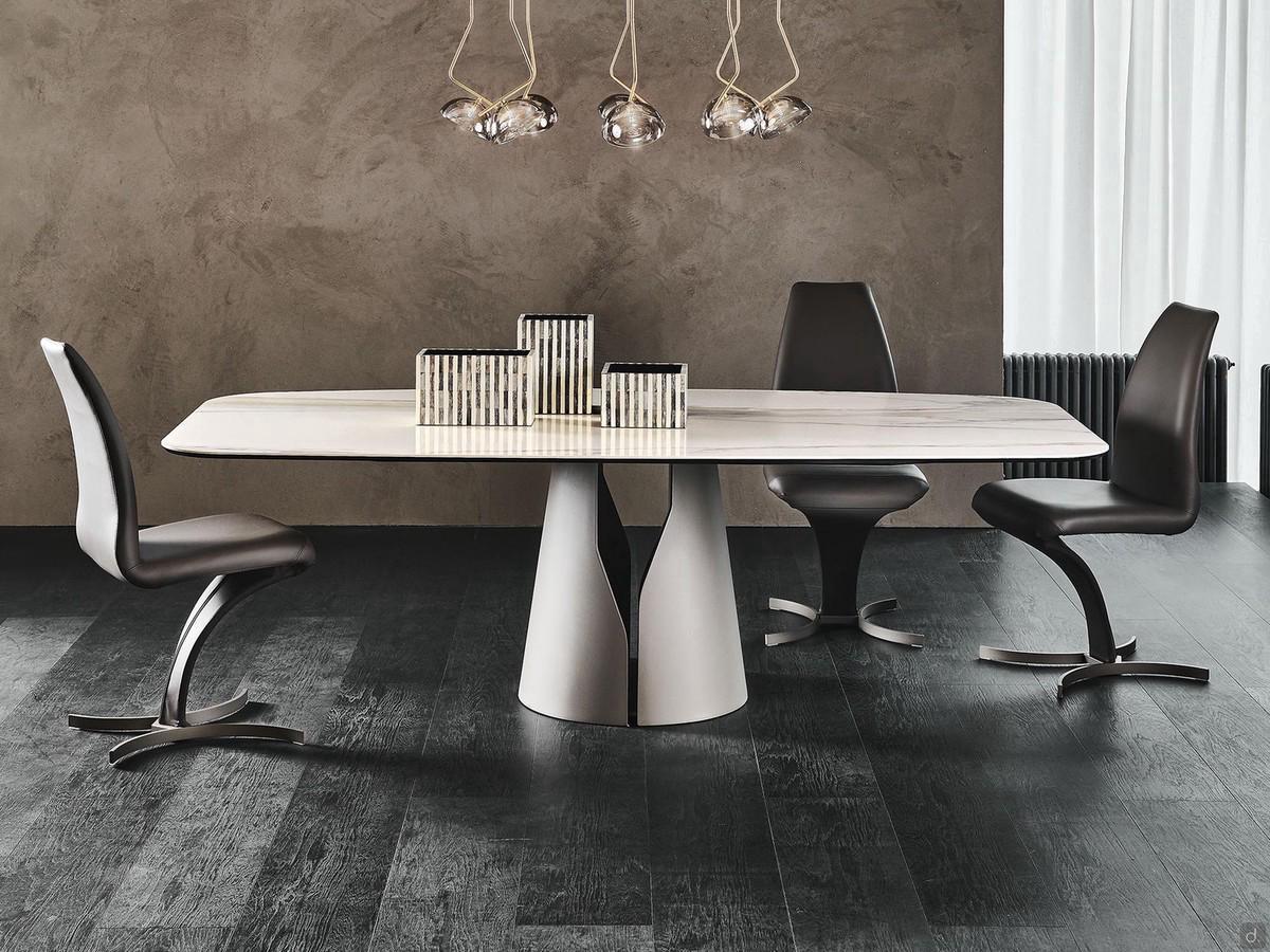 Shaped rectangular top in different Keramik stone finishes