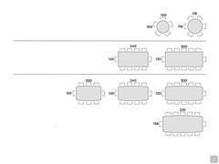 Botero table with Keramik stone top - Table seats scheme
