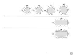 Carioca table with glass top - Table seats scheme