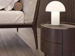 Nightstand Aries with delicately curved shape frame