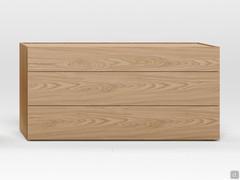 3-drawer dresser with lateral grip opening Row