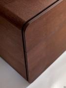 Detail of the rounded edges and the groove that runs seamlessly around the perimeter of the structure to allow easy opening