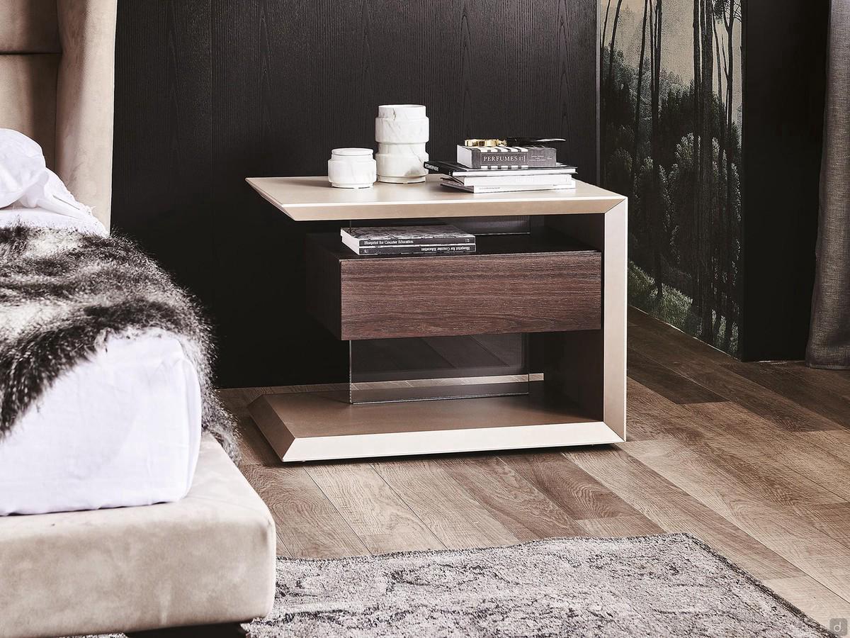 Biagio designer bedside table with drawer by Cattelan