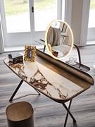 Cocoon vanity unit by Cattelan with Keramik Breccia polished stone top and mirror with integrated LED