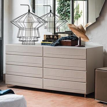 Dresser with Dyno leather fronts by Cattelan