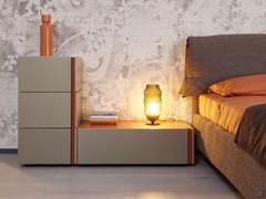 Cleveland bedside table with drawers, freely combinable by overlapping and flanking individual elements