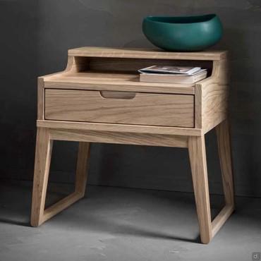 Sierra wooden one-drawer bedside table