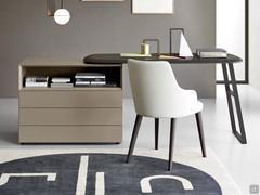 California swivel desk combined with a 3-drawer chest of drawers with open top compartment, also from the California collection