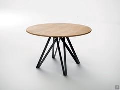 Round table Station with folding extensions and melamine top