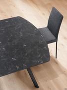 Square extensible top in stratified HPL Nero Impero