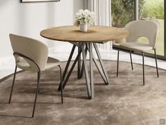 Station round table, extendable thanks to the practical central under-top extension to match the top