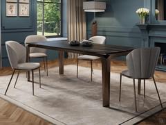 Tom table in extendable version with HPL laminate top in Sahara Noir finish