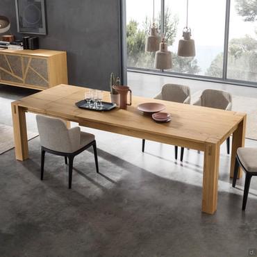Bogota rectangular extending wooden table