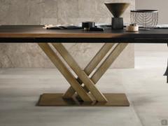 The crossbars extend from the base to the top, intersecting and drawing a shape reminiscent of the architectural lines of ancient Greece