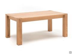 Bogotà rectangular table in the fixed version, with solid oak frame and top in matching oak veneer