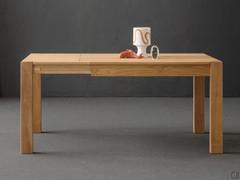 Bogotà extending wooden table, with under-top rail and extensions to match the rest of the table 
