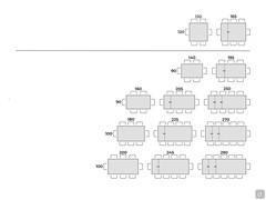 Bogotà table with extendable wooden top - Table seats scheme