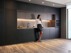 Cucina nera moderna Plan Line 03