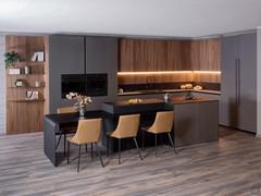AluX 01 kitchen with thin honeycomb aluminium doors, ultra light and only 10 mm thick