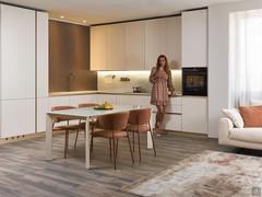 Modern white and gold kitchen model Numa Eleven