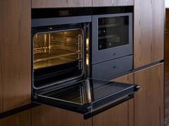 AEG oven in matte black finish