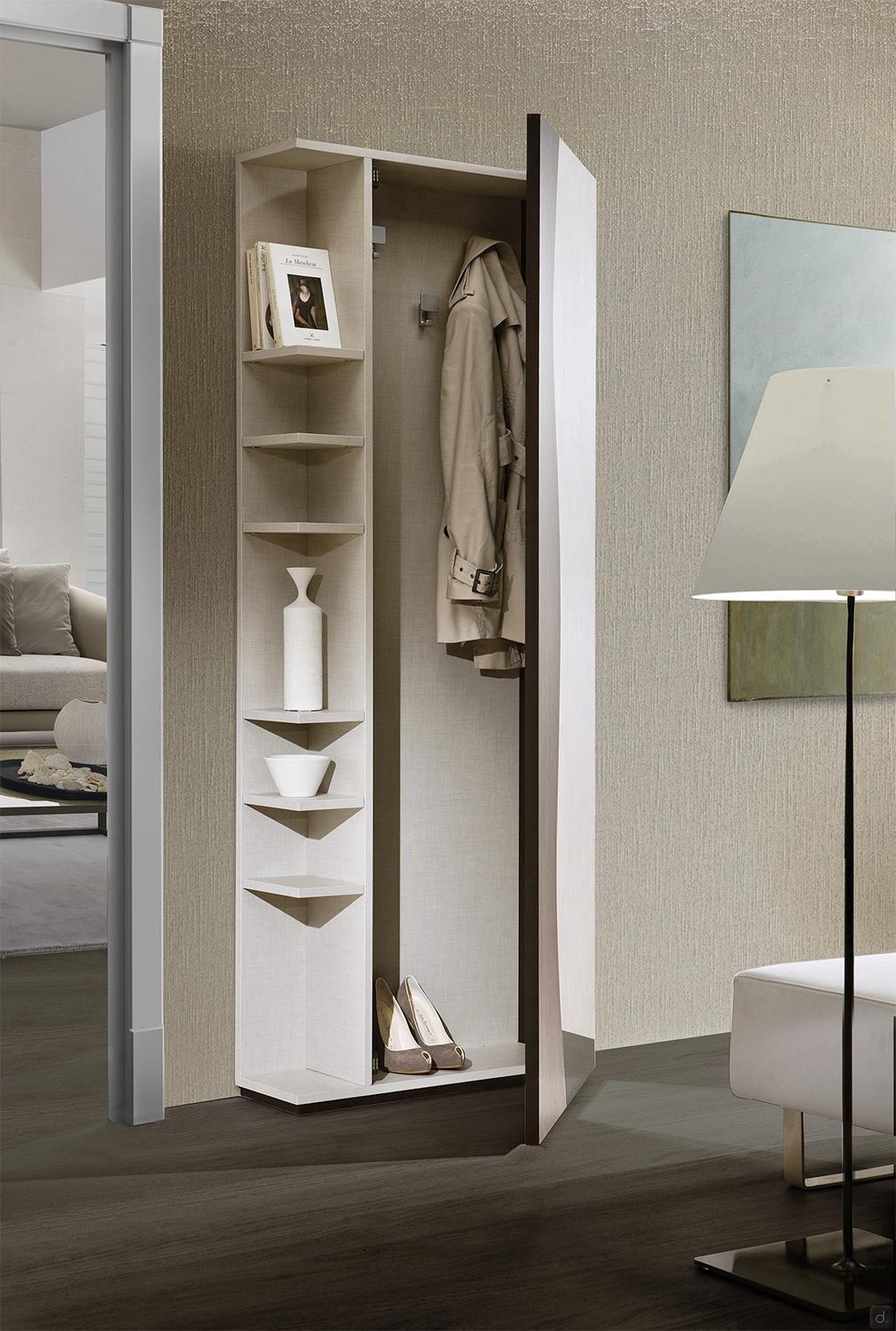 Next cabinet for the hall with coat hooks and mirror DIOTTI.COM