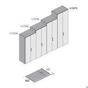Specific measurements of Utah wardrobes with cm 62,2 depth