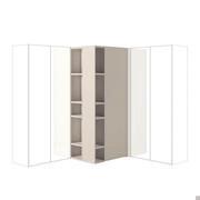 Wide dressing element with external + internal open compartments in a central position 