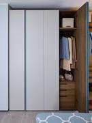 Example of interior equipment for the Lake Wide wardrobe (common to other wardrobes in the collection of the same name): floor-standing drawer units, shelves and hanging racks