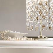 Gioia feminine art deco table lamp with crystals by Cantori