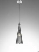 Ribbed glass lamp Bluebell pendant, version with one light body