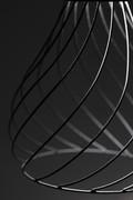 Mongolfier Detail of the lampshade metal cage with a matte Black finish