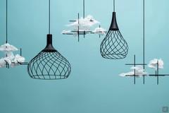 Mongolfier Luxurious Metal Cage Pendant Lamp with matte black finish