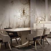 Rialto is ideal in wide dining rooms to add a touch of elegance and class