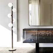 Planeta by Cattelan ground lamp with suspensions with 6 spheres in glass