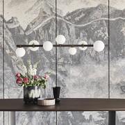 Planeta by Cattelan lamp with suspensions with 6 spheres in glass