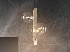 The structure of the lamp is made entirely of brushed nickel metal