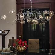 Oktopus pendant lamp with long arms and glass lampshades
