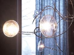 Oktopus pendant lamp with crystal shades
