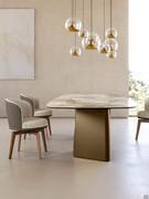 Lola ten-lumen lamp, in the version with conical shade in brushed gold