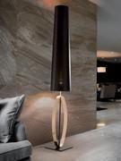 Band floor lamp, 200 cm high and here offered in two colours gold and black. Alternatively also available in chrome and white