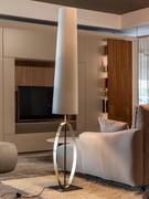 Band floor lamp white and gold
