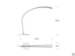 Speed LED Floor Lamp - Dimensions